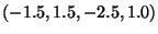 $(-1.5,1.5,-2.5,1.0)$