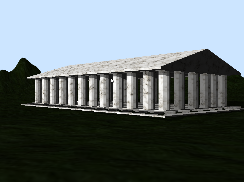 Vista em perspectiva de cima